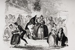 Vigilia di Natale a casa del signor Wardle, illustrazione da 